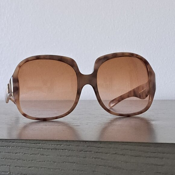 YVES SAINT LAURENT Vintage Sunglasses Large Tortoise Frames YSL Logo 80s - Picture 10 of 11